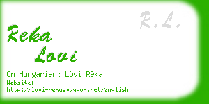 reka lovi business card